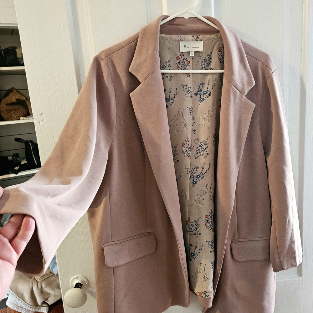 Collection B Pink Blazer Modern Suit Jacket